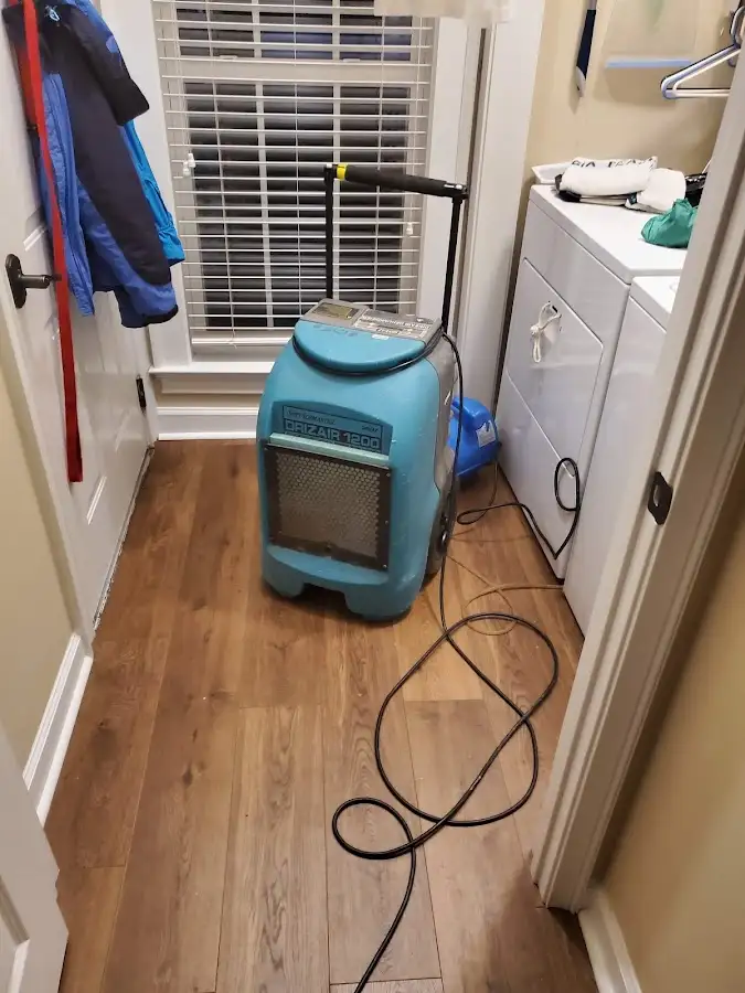 Commercial dehumidifier deployed for Flood Damage Cleanup in Berryville