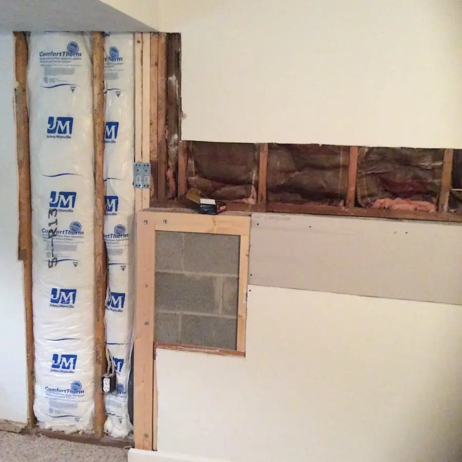Wall insulation replacement during Contents Cleaning & Restoration in Berryville